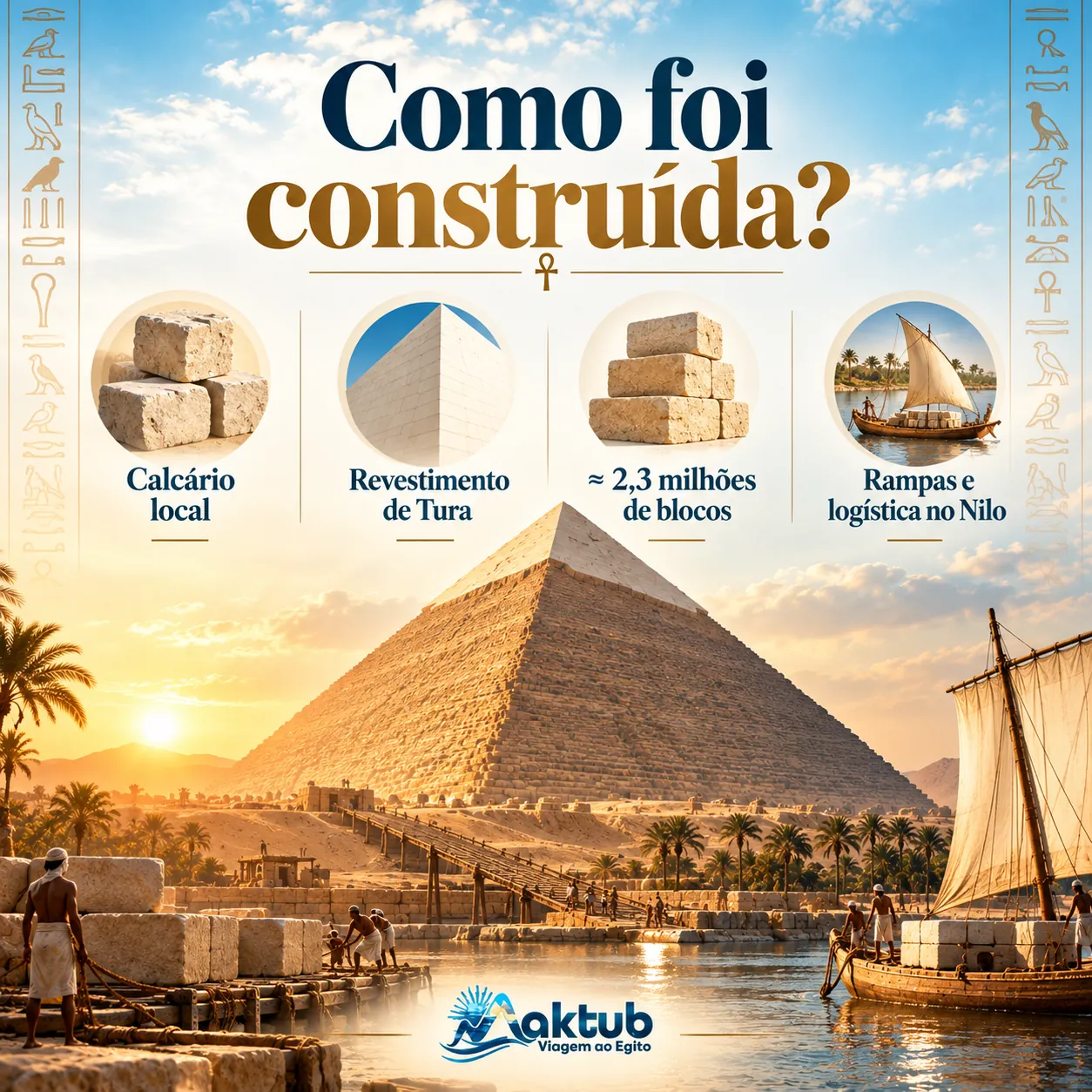 Como foram construídas as Pirâmides de Gizé?