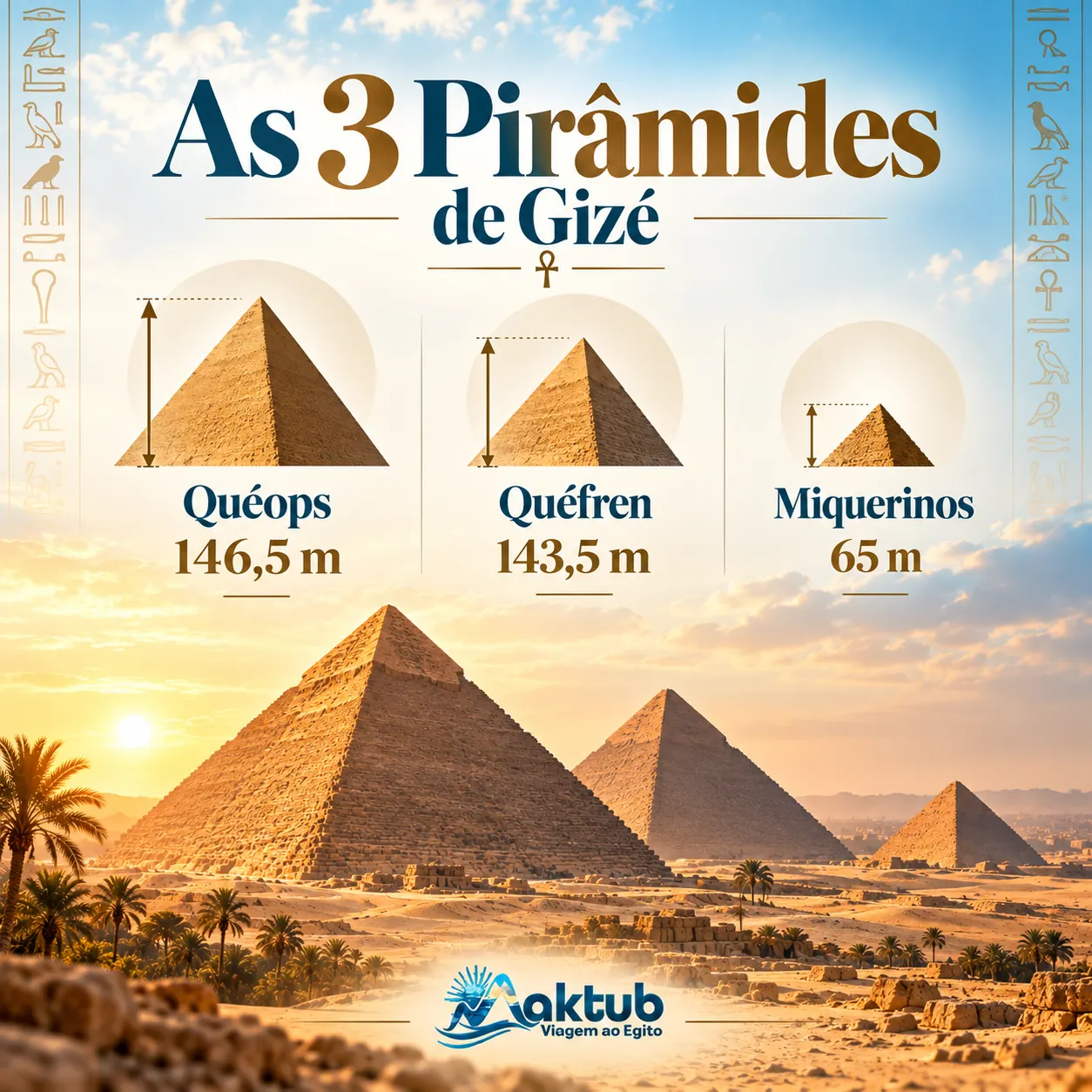 Quais são as três Pirâmides de Gizé?