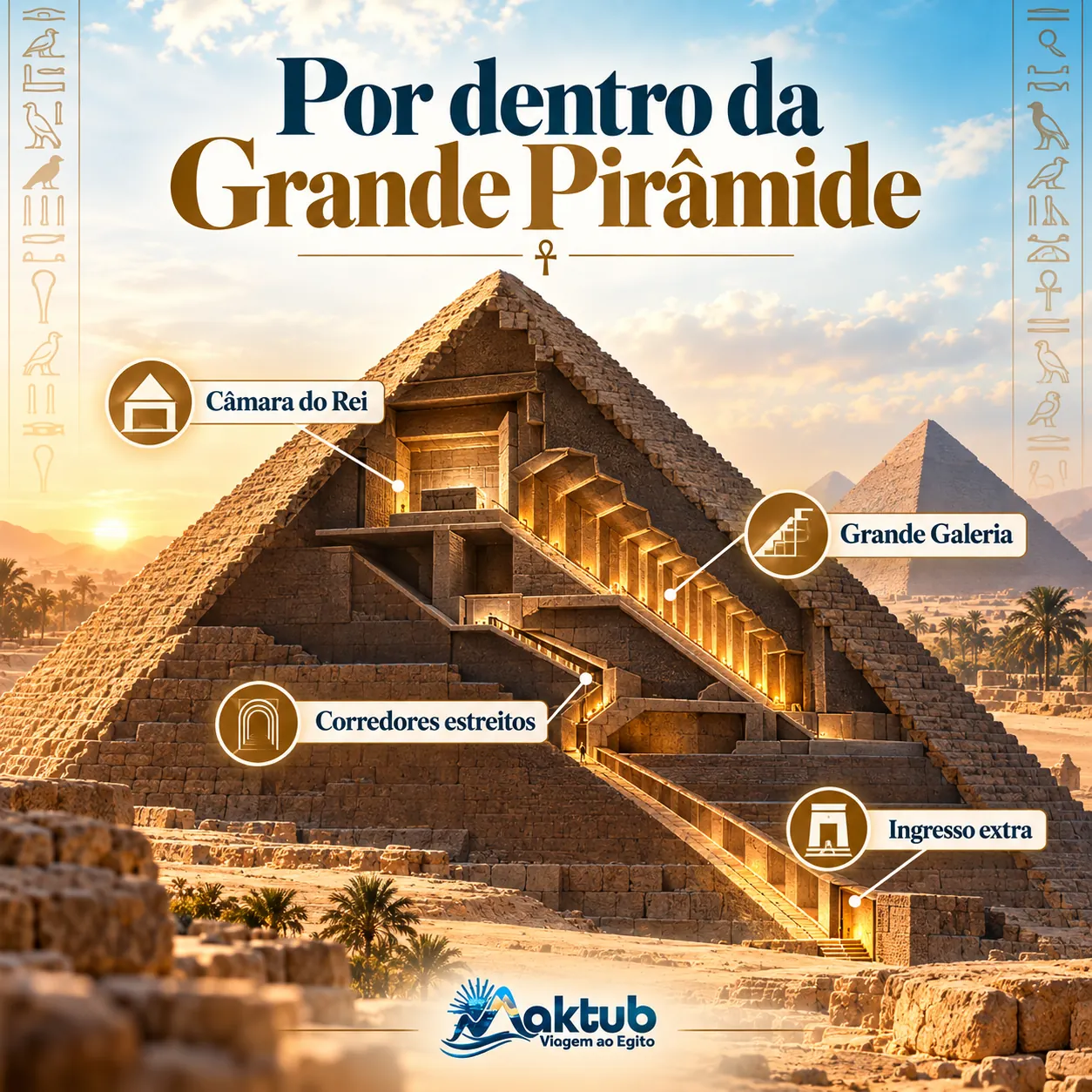 Pirâmide de Gizé por dentro: o que existe no interior?