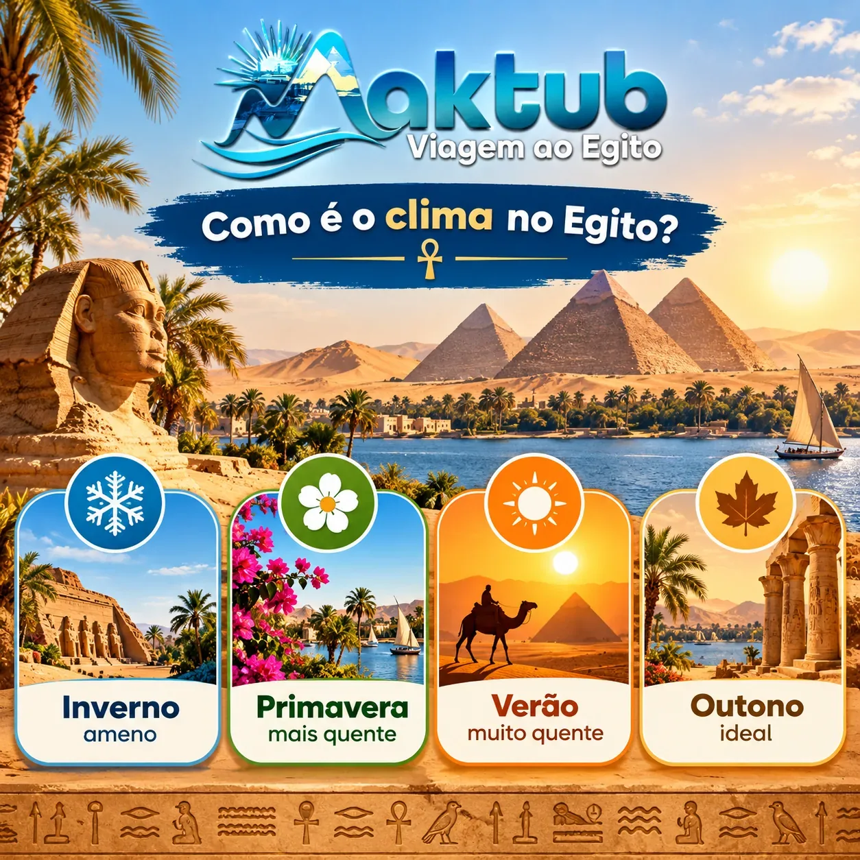 Como é o clima no Egito durante o ano?