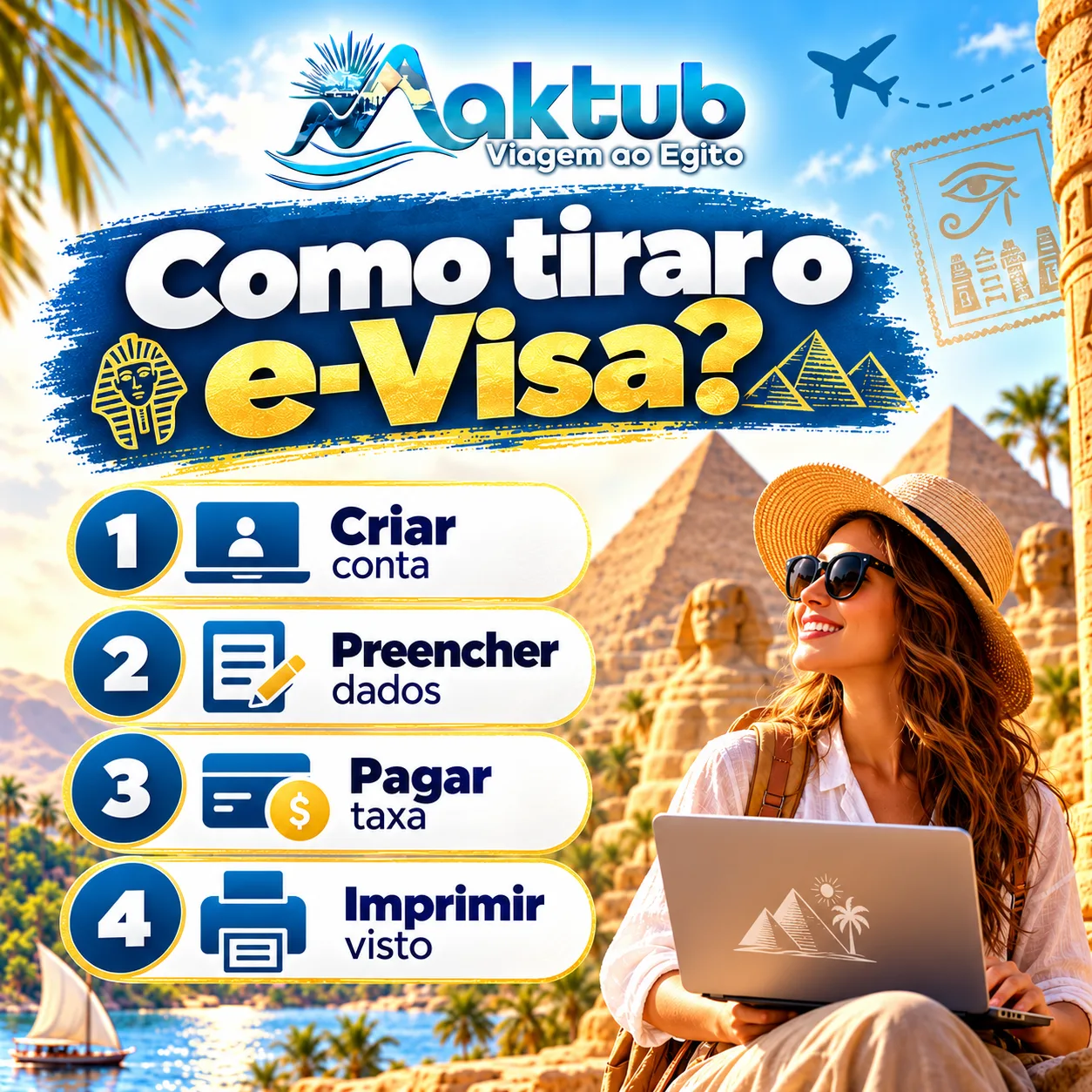 Como tirar o visto para o Egito online