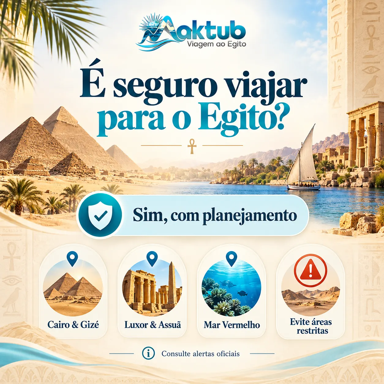 É possível viajar para o Egito com segurança em 2026?