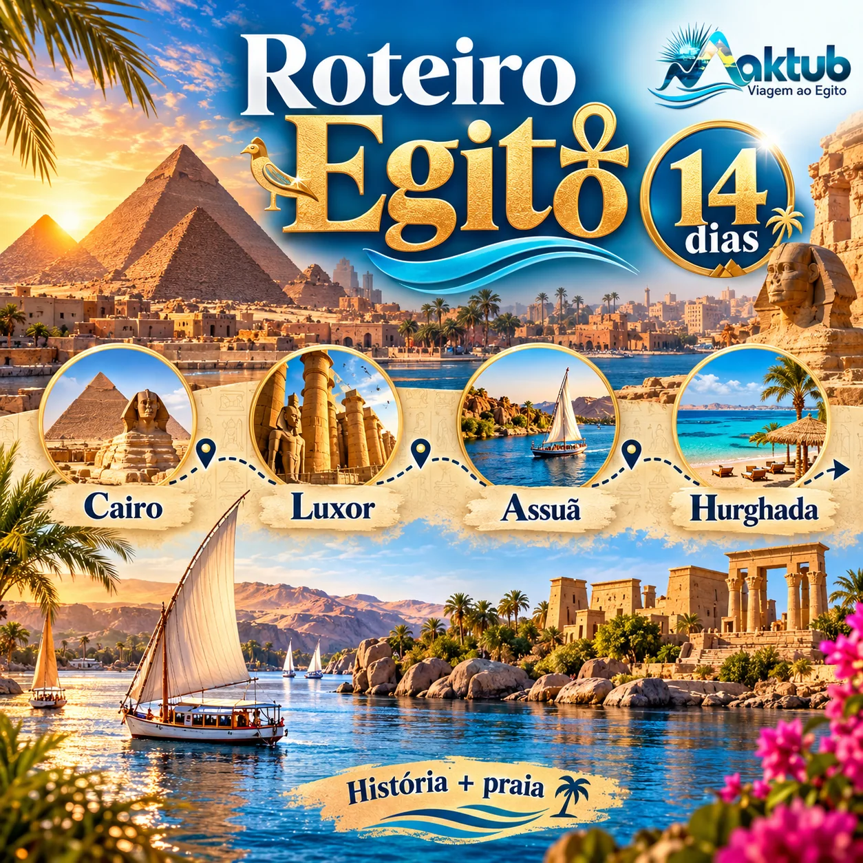 Roteiro Egito 14 dias: História, Nilo e Mar Vermelho